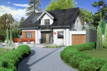  Projekt domu przy Alabastrowej 8 (KRK1308) - projekt domu parterowego z poddaszem - Zdjęcie 2