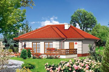  Projekt domu przy Altanowej (KRK1029) - projekt domu parterowego - Zdjęcie 2