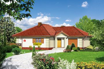 Projekt domu przy Bajecznej (KRK1041) - projekt domu parterowego - Zdjęcie 1