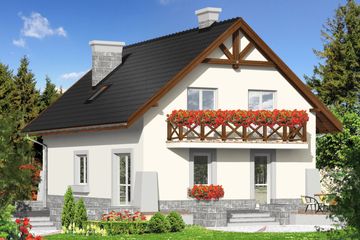  Projekt domu przy Berberysowej (KRK1156) - projekt domu parterowego z poddaszem - Zdjęcie 2