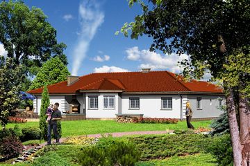  Projekt domu przy Brzozowej (KRK1022) - projekt domu parterowego - Zdjęcie 2