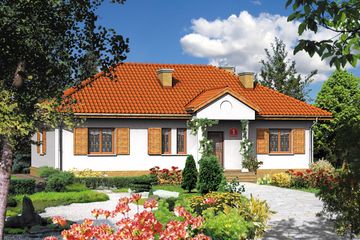  Projekt domu przy Bukowej (KRK1089) - projekt domu parterowego - Zdjęcie 1