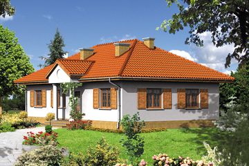  Projekt domu przy Bukowej (KRK1089) - projekt domu parterowego - Zdjęcie 2