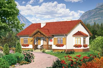 Projekt domu przy Chabrowej (KRK1087) - projekt domu parterowego - Zdjęcie 1