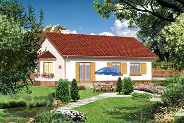  Projekt domu przy Chabrowej (KRK1087) - projekt domu parterowego - Zdjęcie 2