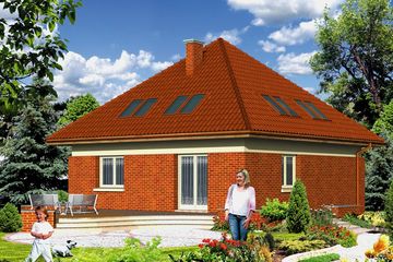  Projekt domu przy Cynamonowej (KRK1164) - projekt domu parterowego z poddaszem - Zdjęcie 2