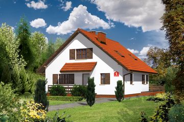  Projekt domu przy Cyprysowej (KRK1094) - projekt domu parterowego z poddaszem - Zdjęcie 2