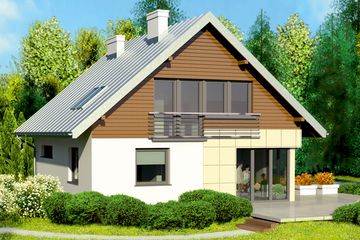  Projekt domu przy Cyprysowej 23 (KRK1244) - projekt domu parterowego z poddaszem - Zdjęcie 2