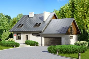  Projekt domu przy Cyprysowej 24 (KRK1254) - projekt domu parterowego z poddaszem - Zdjęcie 1