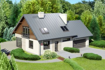  Projekt domu przy Cyprysowej 24 (KRK1254) - projekt domu parterowego z poddaszem - Zdjęcie 2