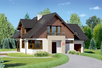 Projekt domu przy Cyprysowej 30 (KRK1272) - projekt domu parterowego z poddaszem - Zdjęcie 1