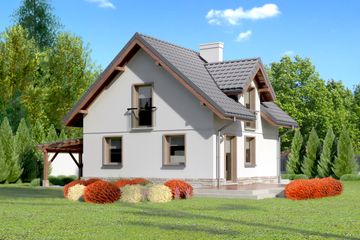  Projekt domu przy Cyprysowej 35 (KRK1299) - projekt domu parterowego z poddaszem - Zdjęcie 2