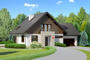  Projekt domu przy Cyprysowej 6 (KRK1226) - projekt domu parterowego z poddaszem - Zdjęcie 1