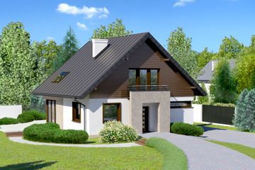  Projekt domu przy Cyprysowej 7 (KRK1224) - projekt domu parterowego z poddaszem - Zdjęcie 2