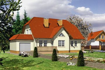  Projekt domu przy Daliowej (KRK1109) - projekt domu parterowego z poddaszem - Zdjęcie 1