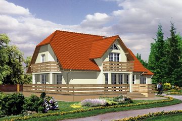  Projekt domu przy Daliowej (KRK1109) - projekt domu parterowego z poddaszem - Zdjęcie 2