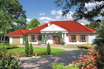  Projekt domu przy Dębowej (KRK1058) - projekt domu parterowego - Zdjęcie 1