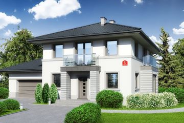  Projekt domu przy Diamentowej (KRK1110) - projekt domu z pełnym piętrem - Zdjęcie 1