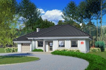  Projekt domu przy Fiołkowej 2 (KRK1241) - projekt domu parterowego - Zdjęcie 1