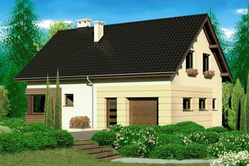  Projekt domu przy Głogowej 2 (KRK1186) - projekt domu parterowego z poddaszem - Zdjęcie 2