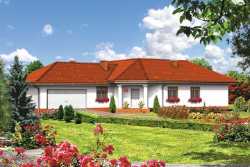  Projekt domu przy Hiacyntowej (KRK1140) - projekt domu parterowego - Zdjęcie 1