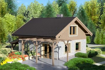  Projekt domu przy Imbirowej (KRK1240) - projekt domu parterowego z poddaszem - Zdjęcie 2