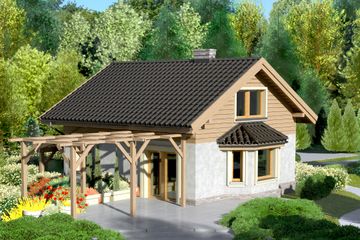  Projekt domu przy Imbirowej 2 (KRK1245) - projekt domu parterowego z poddaszem - Zdjęcie 2