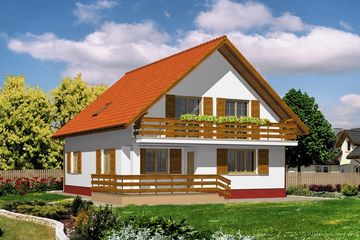  Projekt domu przy Irysowej (KRK1124) - projekt domu parterowego z poddaszem - Zdjęcie 1