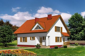  Projekt domu przy Irysowej (KRK1124) - projekt domu parterowego z poddaszem - Zdjęcie 2