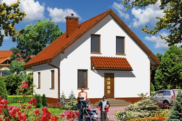  Projekt domu przy Jagodowej (KRK1093) - projekt domu parterowego z poddaszem - Zdjęcie 2