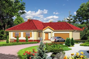  Projekt domu przy Jaśminowej (KRK1172) - projekt domu parterowego - Zdjęcie 1