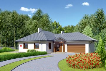  Projekt domu przy Jaśminowej 2 (KRK1219) - projekt domu parterowego - Zdjęcie 1