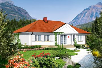  Projekt domu przy Jesionowej (KRK1115) - projekt domu parterowego - Zdjęcie 2