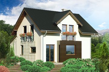  Projekt domu przy Kalinowej 4 (KRK1181) - projekt domu parterowego z poddaszem - Zdjęcie 1