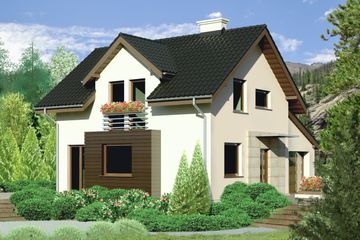  Projekt domu przy Kalinowej 4 (KRK1181) - projekt domu parterowego z poddaszem - Zdjęcie 2