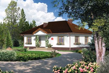  Projekt domu przy Klonowej (KRK1085) - projekt domu parterowego - Zdjęcie 1