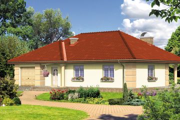  Projekt domu przy Kwiatowej (KRK1132) - projekt domu parterowego - Zdjęcie 1