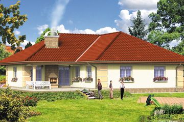  Projekt domu przy Kwiatowej (KRK1132) - projekt domu parterowego - Zdjęcie 2