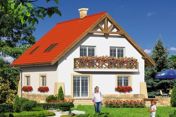  Projekt domu przy Maciejkowej (KRK1315) - projekt domu parterowego z poddaszem - Zdjęcie 2