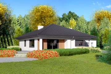  Projekt domu przy Makowej 4 (KRK1275) - projekt domu parterowego - Zdjęcie 2