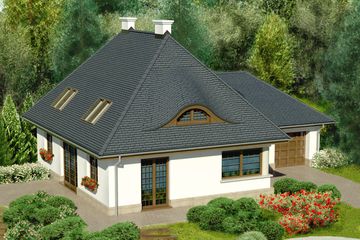  Projekt domu przy Malowniczej (KRK1187) - projekt domu parterowego z poddaszem - Zdjęcie 2