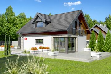  Projekt domu przy Migdałowej (KRK1268) - projekt domu parterowego z poddaszem - Zdjęcie 2