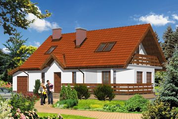  Projekt domu przy Miłej (KRK1097) - projekt domu parterowego z poddaszem - Zdjęcie 1