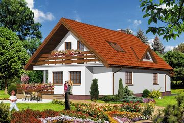  Projekt domu przy Miłej (KRK1097) - projekt domu parterowego z poddaszem - Zdjęcie 2