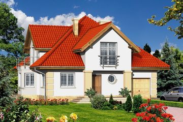  Projekt domu przy Nasturcjowej (KRK1151) - projekt domu parterowego z poddaszem - Zdjęcie 1