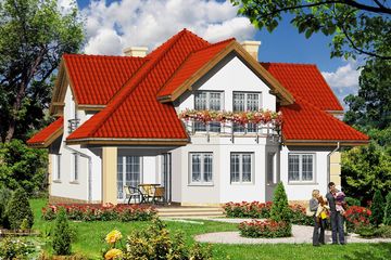  Projekt domu przy Nasturcjowej (KRK1151) - projekt domu parterowego z poddaszem - Zdjęcie 2