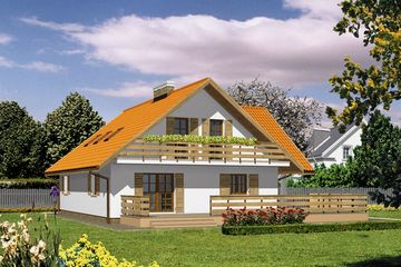  Projekt domu przy Nefrytowej (KRK1122) - projekt domu parterowego z poddaszem - Zdjęcie 2