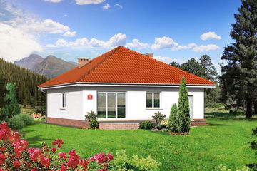  Projekt domu przy Niezapominajek (KRK1084) - projekt domu parterowego - Zdjęcie 2