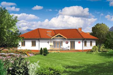  Projekt domu przy Parkowej (KRK1047) - projekt domu parterowego - Zdjęcie 2