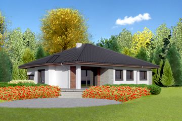  Projekt domu przy Pastelowej (KRK1310) - projekt domu parterowego - Zdjęcie 2